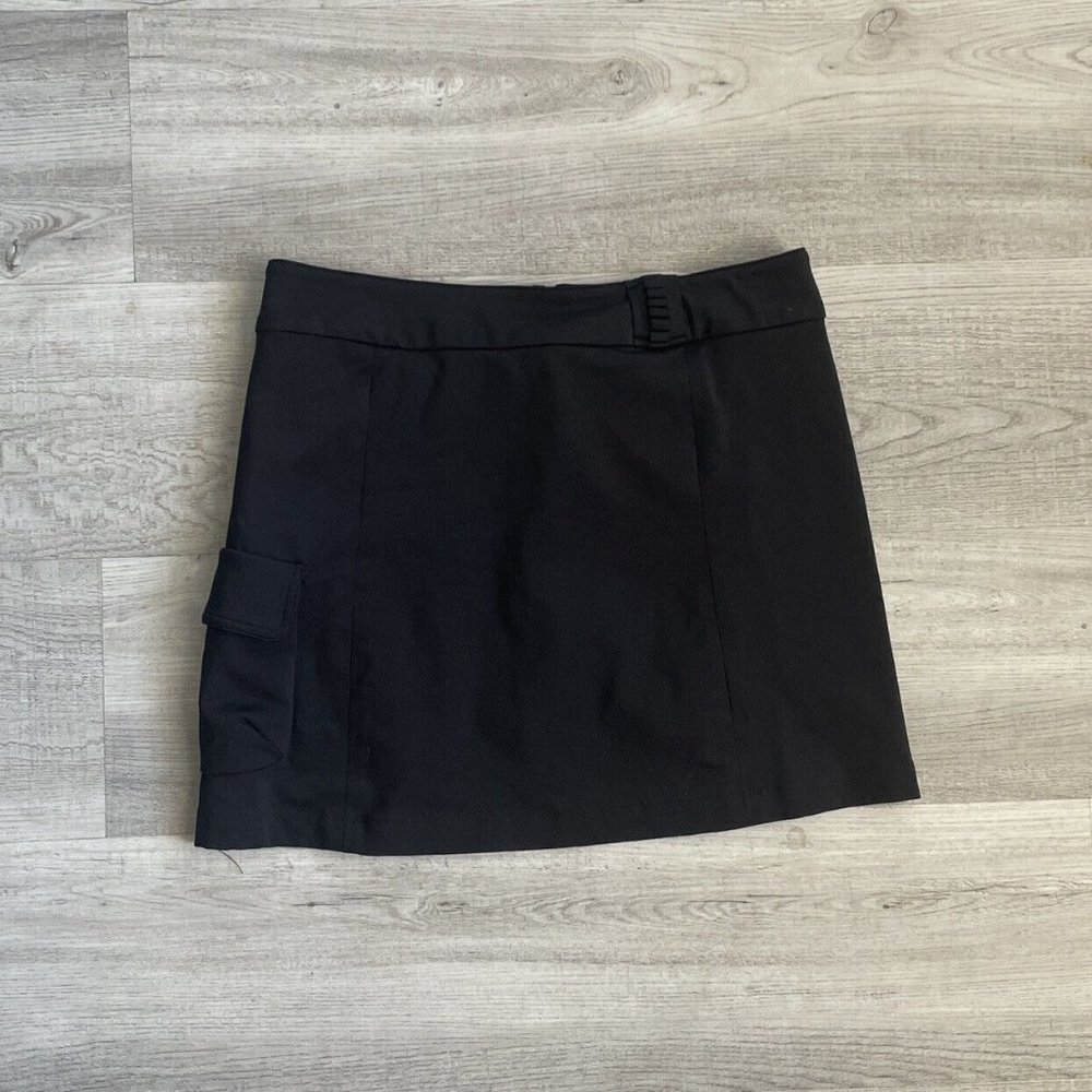 Kevan Hall Womens Black Solid Athletic Skirt Skort Tennis Golf Sporty Shorts  8
